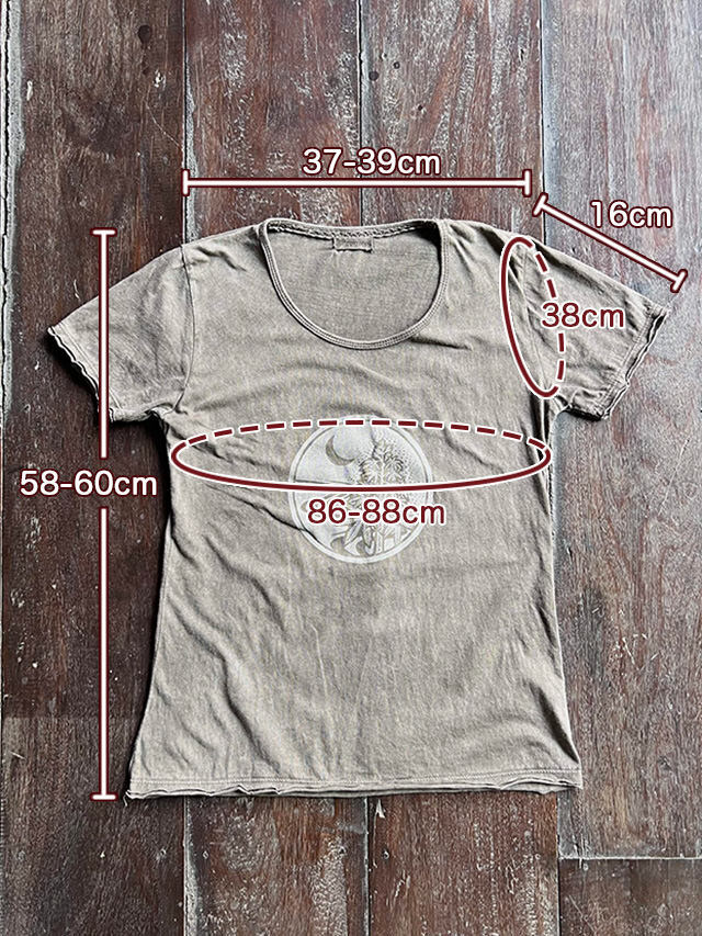 asana ヘンプコットン 薄手 スリム Tee・きなり