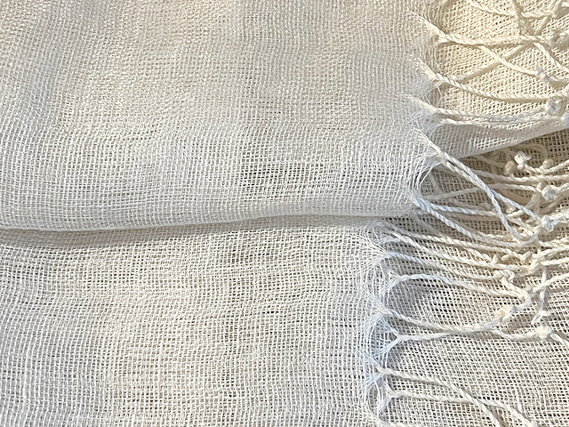 asana HEMP100% ふわふわ ショール・きなり　