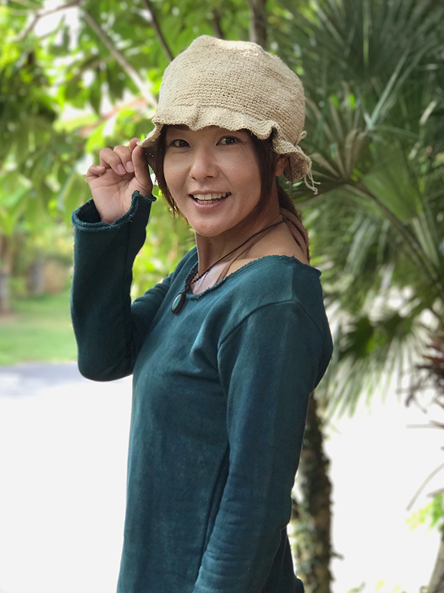 asana HEMP100% 手編み帽子・きなり【パヤカ オンラインショップ】