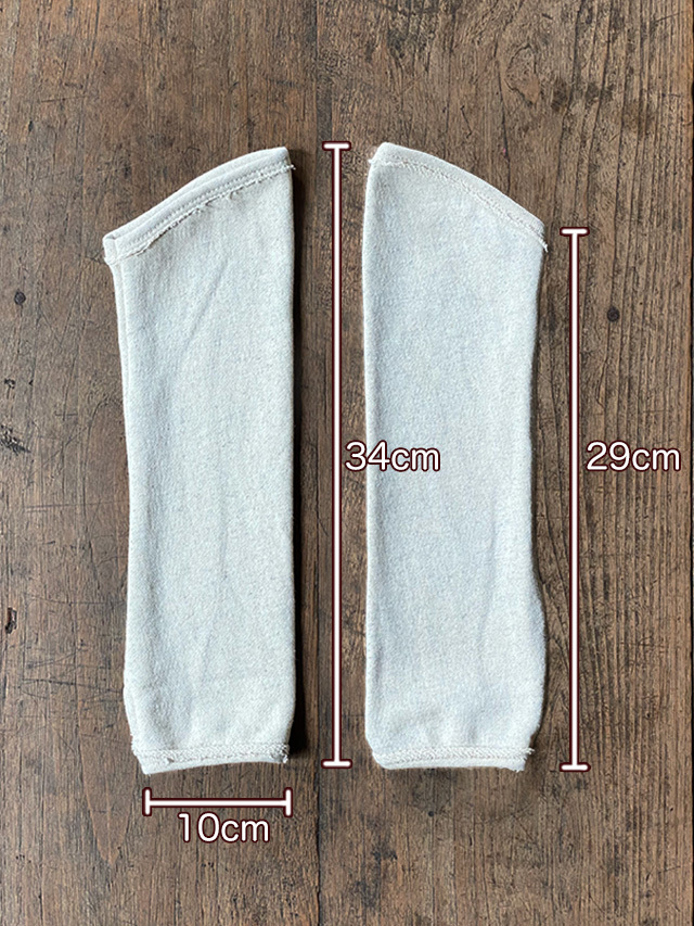 asana ヘンプコットン ふかふか アームウォーマー・きなり