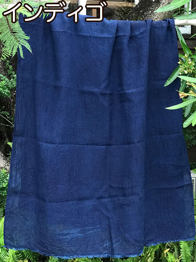 asana HEMP100% ガーゼ 大判 ショール・草木染め【パヤカ