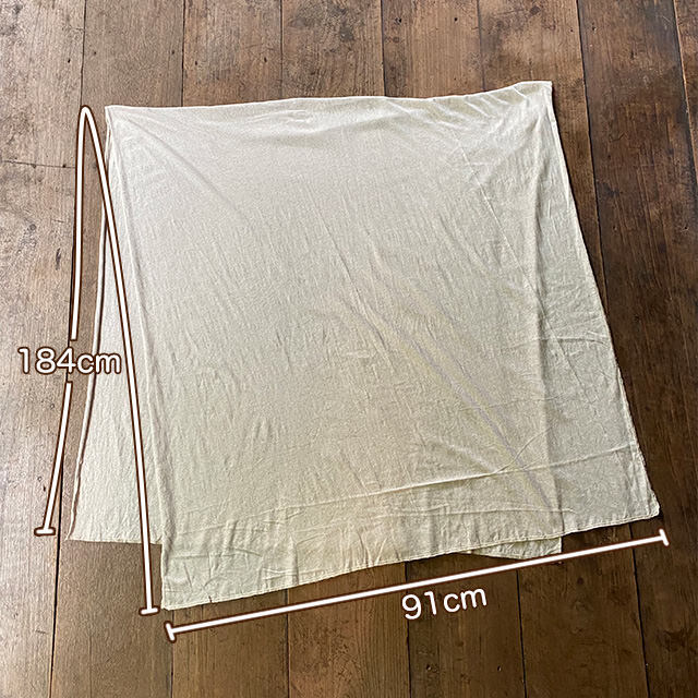 asana ヘンプコットン 薄手 大判 ショール・きなり