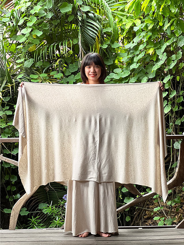 asana ヘンプコットン 薄手 大判ショール・きなり【パヤカ オンライン  