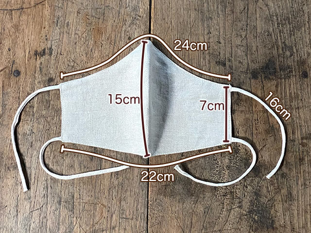 asana HEMP100% 布マスク・きなり