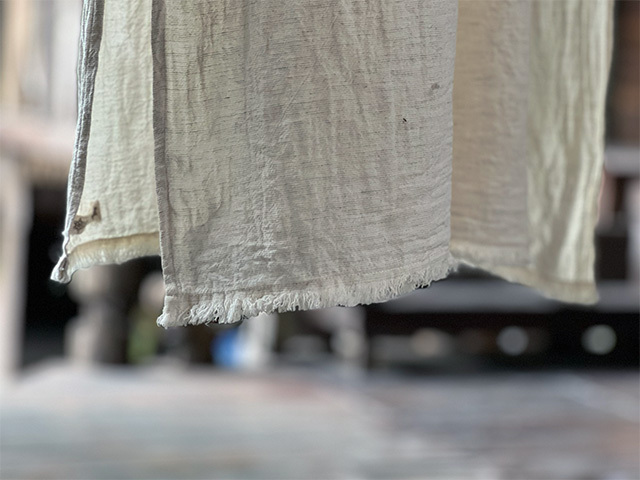 asana 麻100% 薄手 大判 ショール・きなり