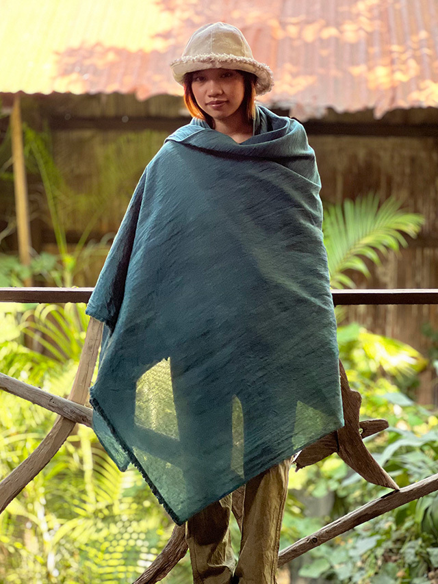 asana 麻100% 薄手 大判 ショール・草木染め【パヤカ オンラインショップ】 