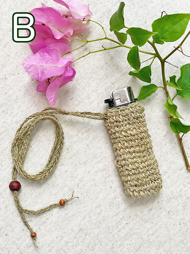 asana HEMP100% 手編み ライターケース・きなり【パヤカ オンライン