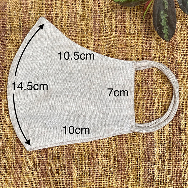 asana 麻100% ガーゼ 布マスク・きなり