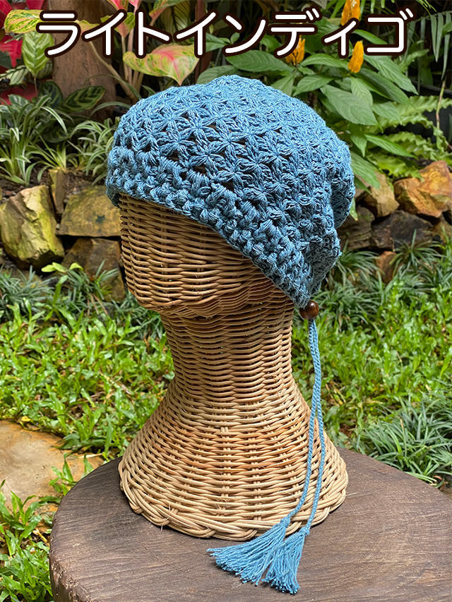 asana HEMP100% ハニカム編み 帽子・草木染め【パヤカ オンライン