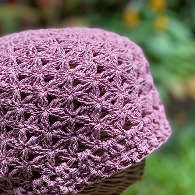 asana HEMP100% ハニカム編み 帽子・草木染め