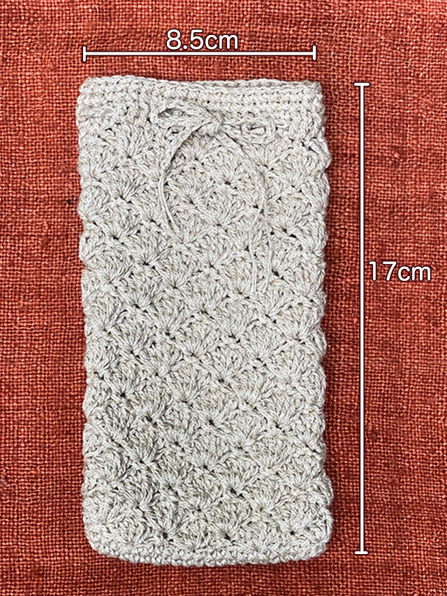 asana HEMP100% 手編み 携帯ケース