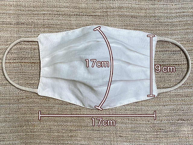 asana HEMP100% ガーゼ ループ 布マスク・ネイビー