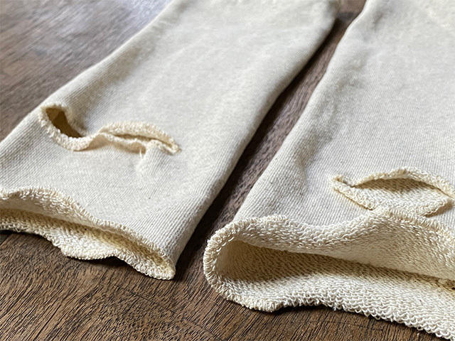 asana ヘンプコットン ふかふか レッグウォーマー・きなり