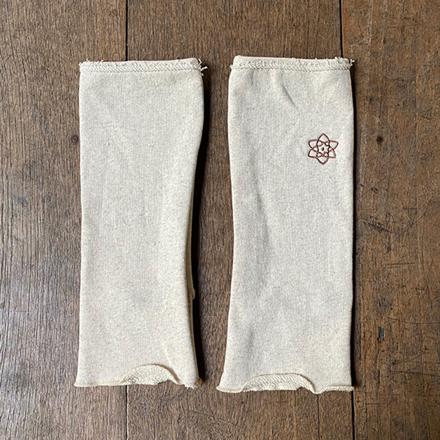 asana ヘンプコットン ふかふか レッグウォーマー・きなり