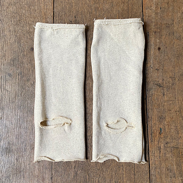 asana ヘンプコットン ふかふか レッグウォーマー・きなり