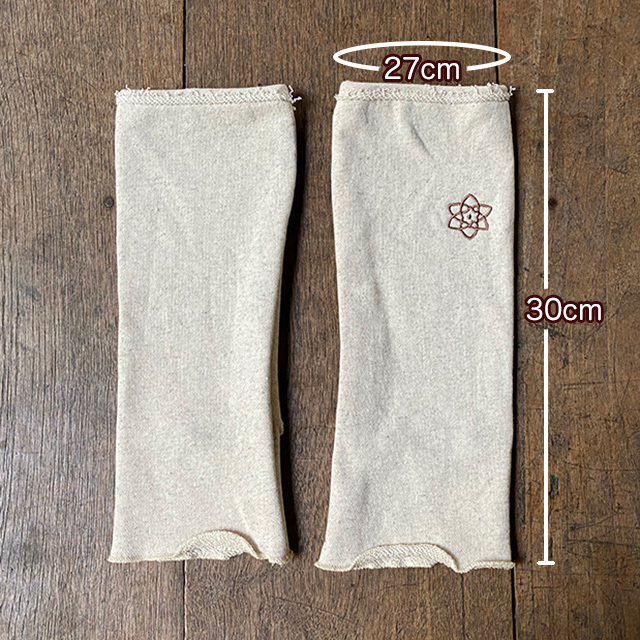 asana ヘンプコットン ふかふか レッグウォーマー・きなり