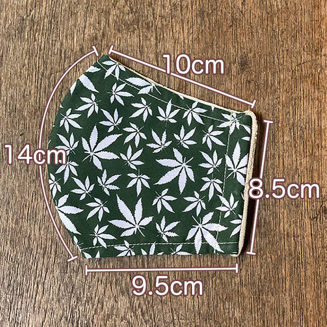 asana HEMP100% &コットン インディゴ抜染 ループ 布マスク