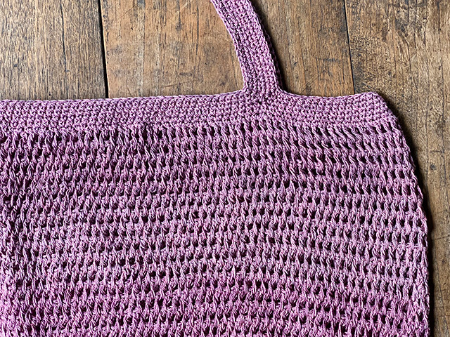 asana HEMP100% 手編み たっぷり ショルダーバッグ・草木染め【パヤカ
