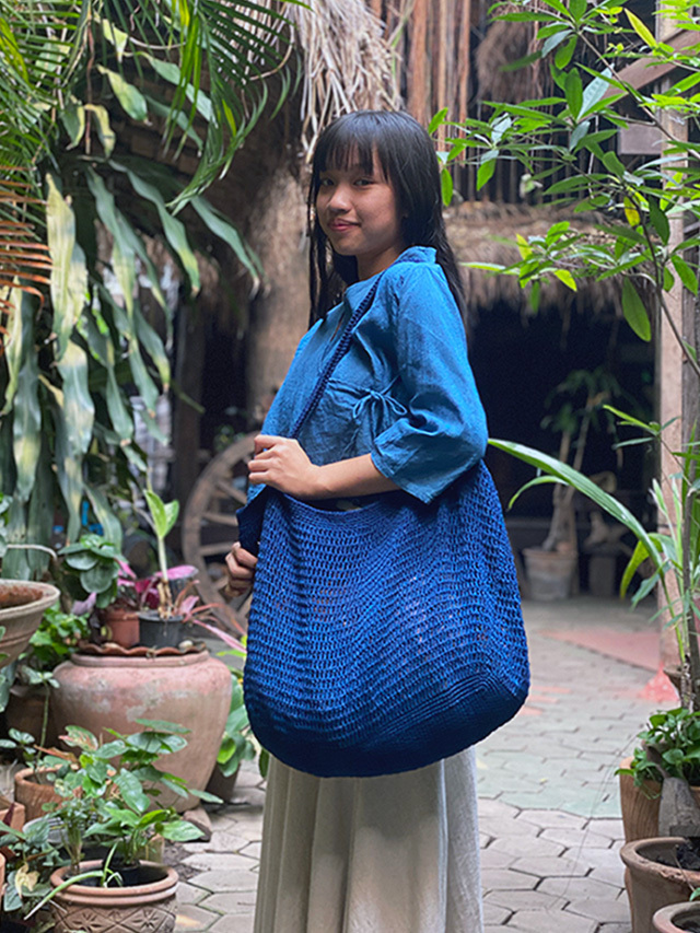 【azuページ】作家作品 網代 ショルダーバッグ【茶】夏 バッグ 網代編みバッグ ショルダーバッグ/cross body bag/ポシェット/竹かご