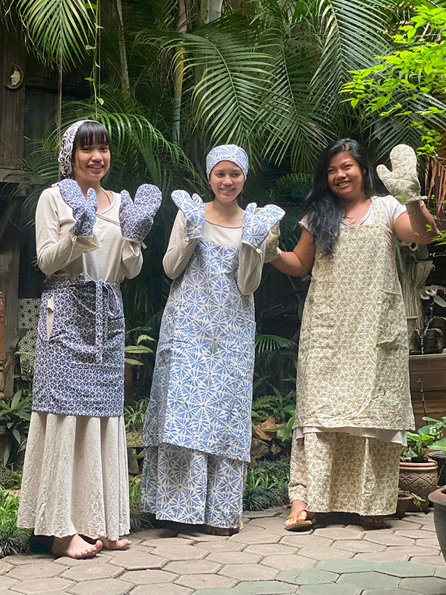 asana HEMP100% 麻柄プリント 鍋つかみ【パヤカ オンラインショップ】