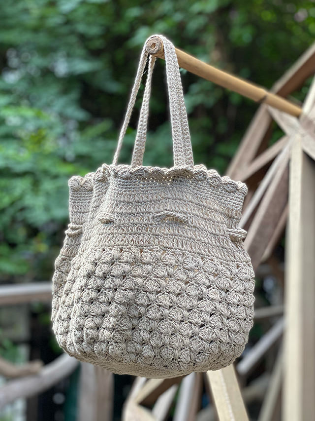 asana HEMP100% 手編み 巾着バッグ【パヤカ オンラインショップ】