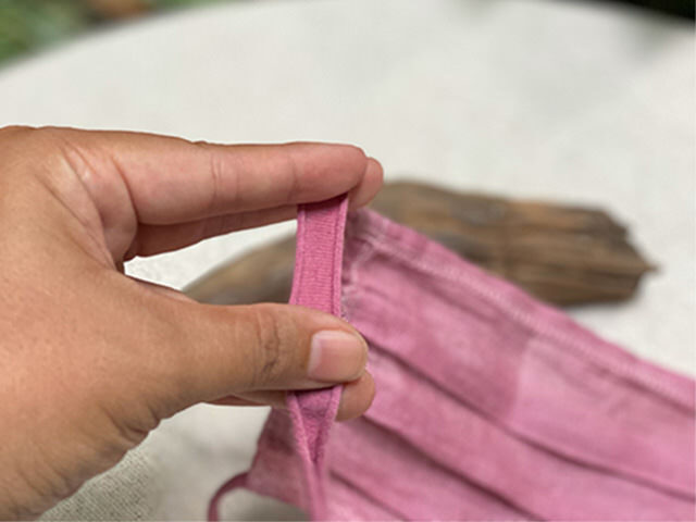 asana 麻100% 大判 シングル 布マスク・草木染め