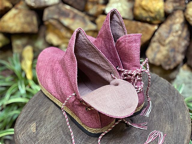 asana HEMP100% 手織り ブーツ・草木染め【パヤカ オンラインショップ】