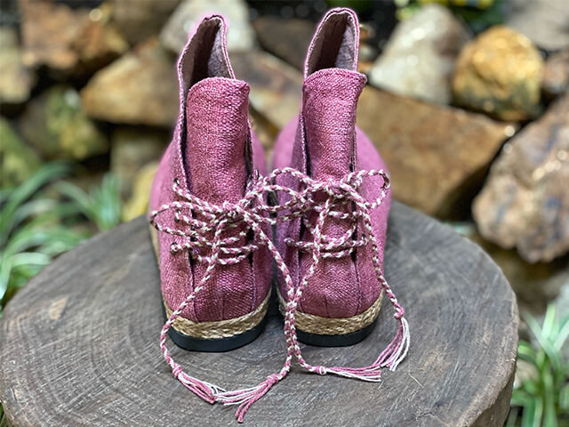 asana HEMP100% 手織り ブーツ・きなり