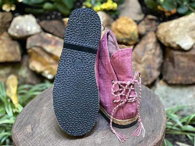 asana HEMP100% 手織り ブーツ・きなり