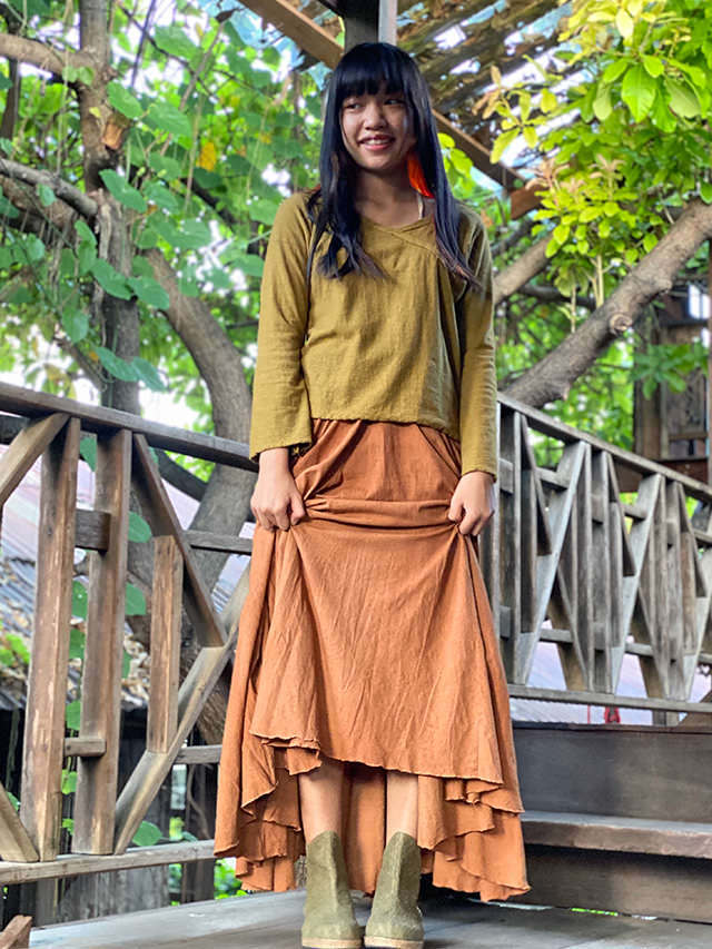 asana HEMP100% 手織り ブーツ・草木染め【パヤカ オンラインショップ】