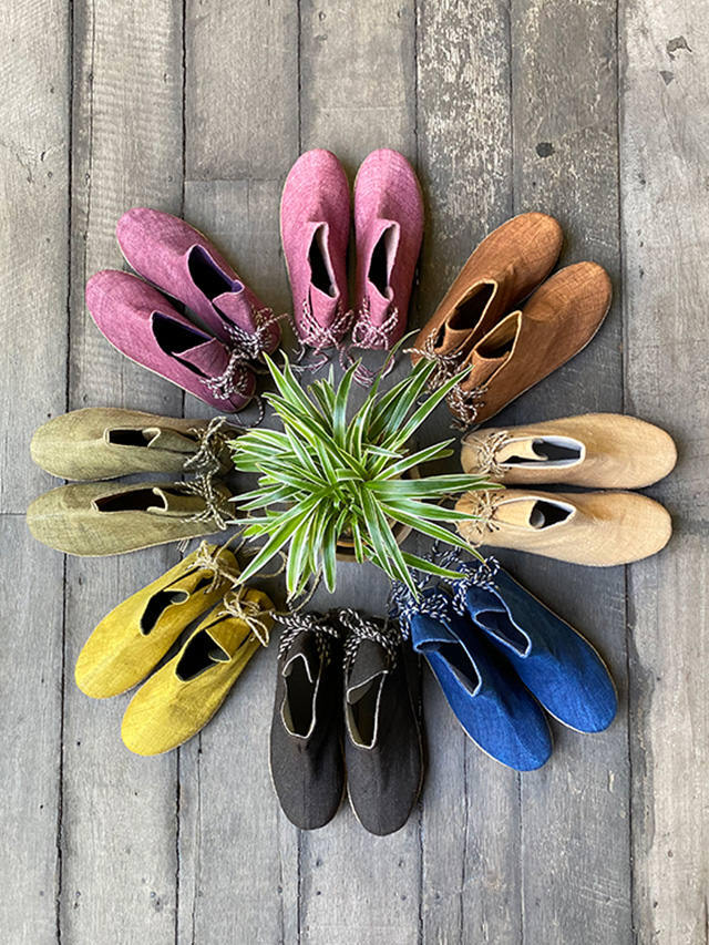 asana HEMP100% 手織り ブーツ・草木染め【パヤカ オンラインショップ】