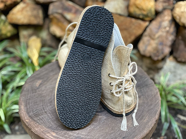 asana HEMP100% 手織り ブーツ・きなり