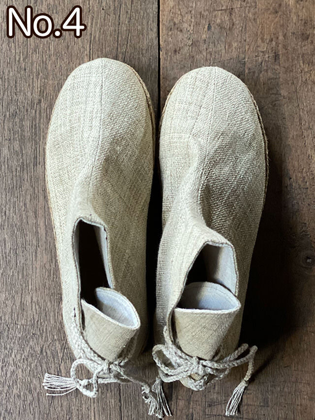 asana HEMP100% 手織り ブーツ・きなり