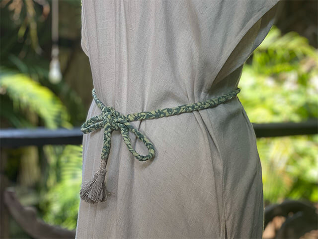 asana ヘンプコットン 三つ編み タッセル付きベルト