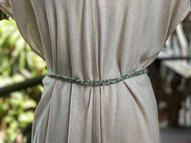 asana ヘンプコットン 三つ編み タッセル付きベルト