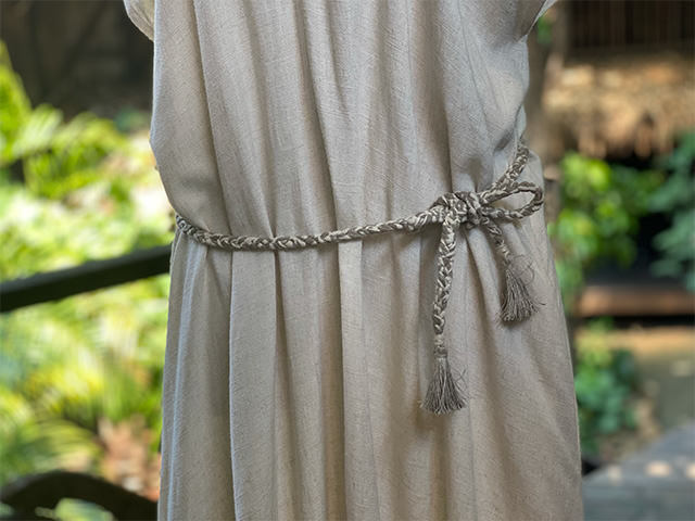 asana ヘンプコットン 三つ編み タッセル付きベルト