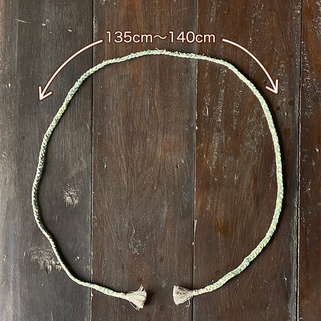 asana ヘンプコットン 三つ編み タッセル付きベルト