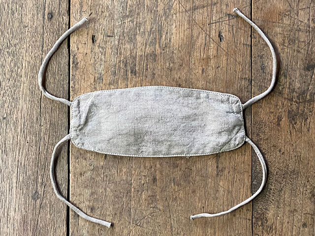 asana HEMP100% 厚手 立体マスク・麻炭 草木染め