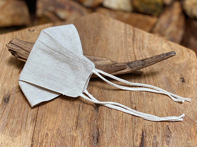 asana HEMP100% 厚手 立体マスク・きなり