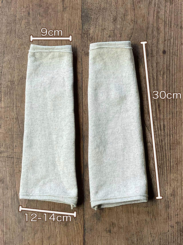 asana ヘンプコットン スウェット あったか NEW レッグウォーマー・きなり