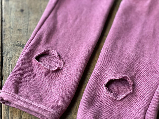 asana ヘンプコットン スウェット あったか NEW レッグウォーマー・草木染め