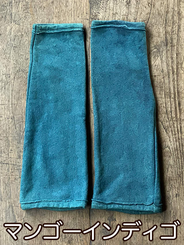 asana ヘンプコットン 厚手 レギンス・草木染め○マンゴーインディゴ  