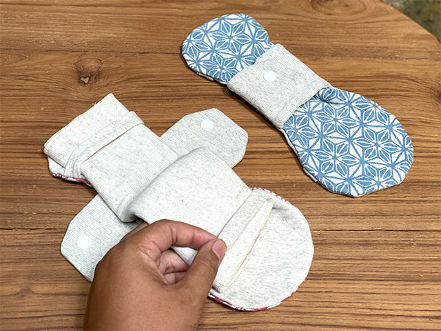 asana ヘンプコットン 麻柄プリント 布ナプキン