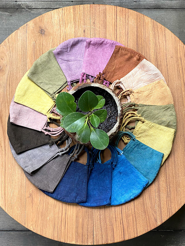 asana HEMP100% テロテロ カットソー●草木染めロータス asana HEMP100% テロテロ 手刺繍 トップス・草木染め【パヤカ