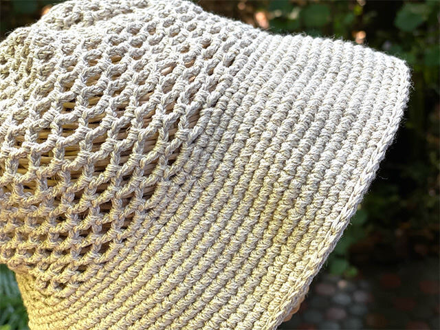 asana HEMP100% かぎ編み ハット