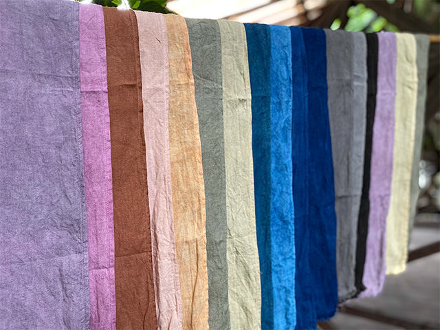 asana HEMP100% ガーゼ 手ぬぐい・草木染め