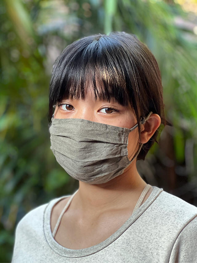 asana HEMP100% シングル 大判マスク・草木染め【パヤカ オンライン