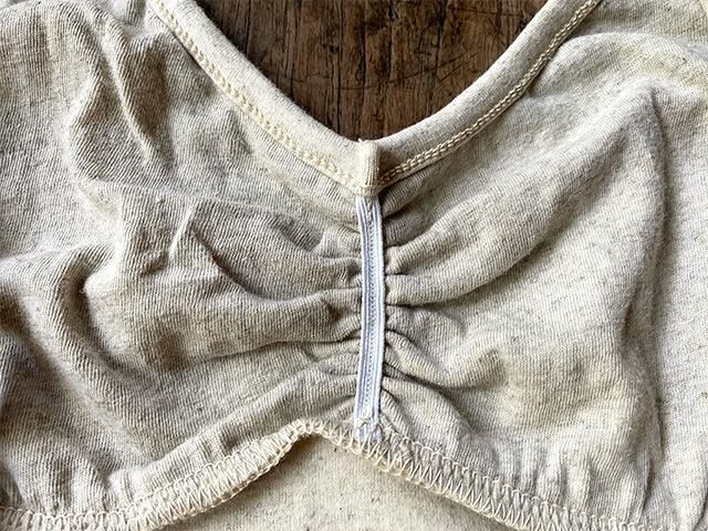 asana ヘンプコットン 薄手 ストレッチ ブラ・きなり