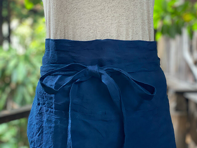 asana HEMP100% 腰巻エプロン・草木染め