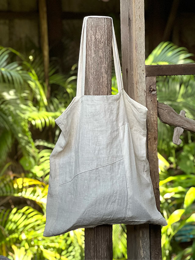 asana HEMP100% 端切れ エコバッグ・きなり【パヤカ オンラインショップ】